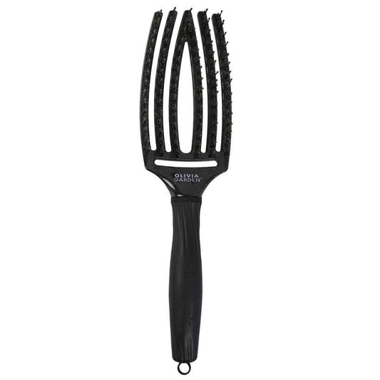 Olivia Garden Fingerbrush M Midnight Black Onyx - Koosvanderbeek.nl - Olivia Garden - Ontwarborstels