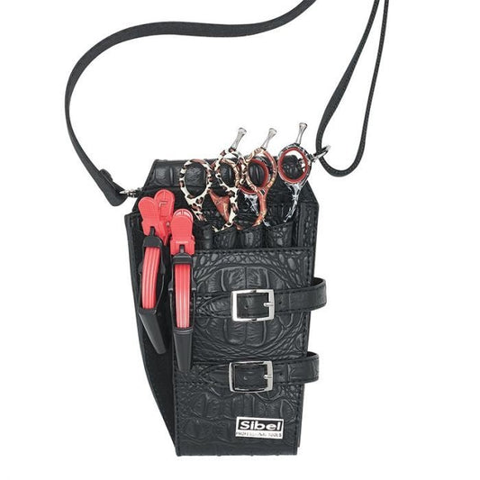 Sibel Boy 4 Zwarte Holster In Matte Kroko Vr 4 Scharen - Koosvanderbeek.nl - koosvanderbeek - Holsters
