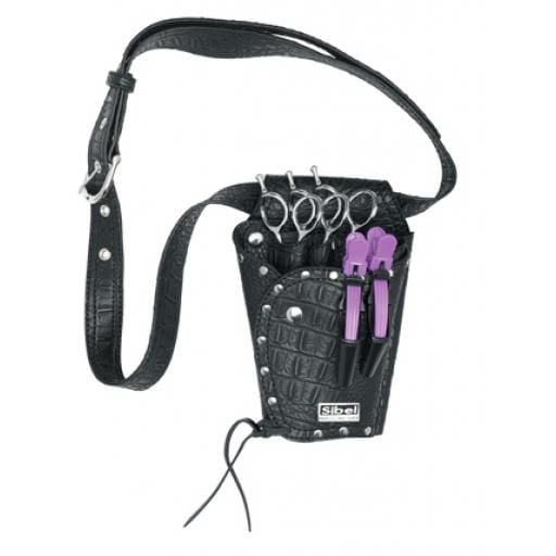 Sibel Boy 5 Zwarte Holster In Matte Kroko Vr 5 Scharen - Koosvanderbeek.nl - Sibel - Holsters