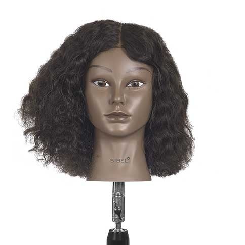 Sibel Oefenhoofd Curly Krultype 3 25 - 30cm - Koosvanderbeek.nl - Sibel - Oefenhoofden